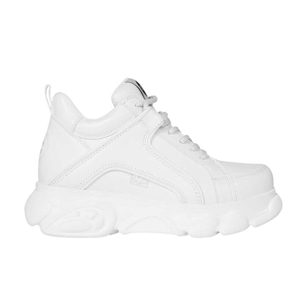 Buffalo Womens/Ladies Platform Sneakers / White